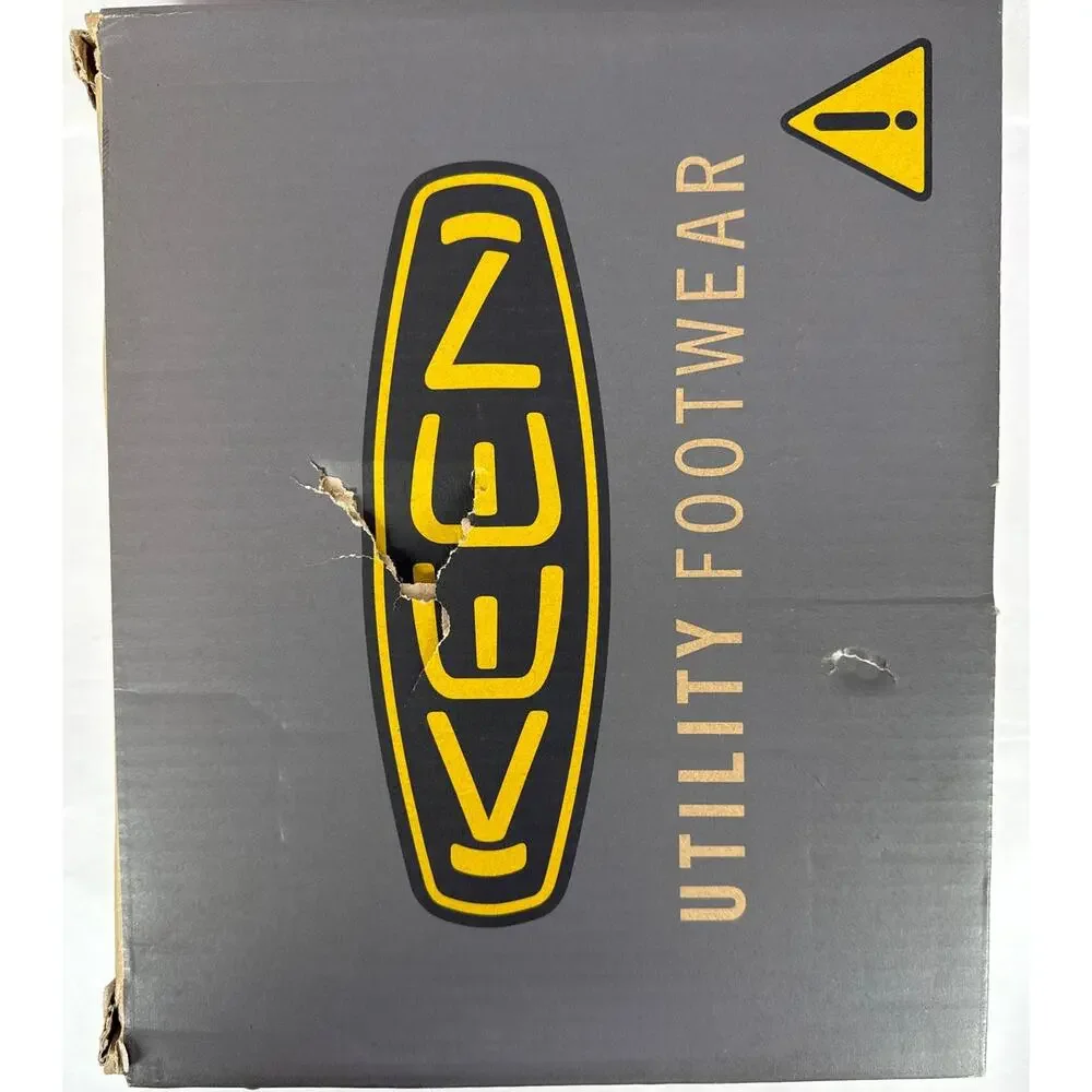 Keen‎ Reno Mid Work Boot Womens 8 Wide Carbon Toe Waterproof Grey Leather